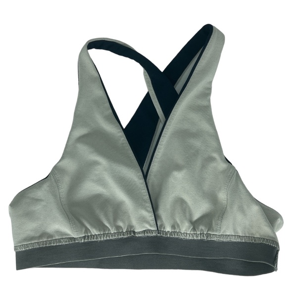 Outdoor Voices Criss Cross Back Sports Bra Navy and Gray Unpadded Large - Picture 7 of 7